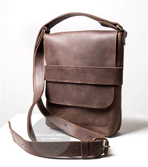 men's leather shoulder bags small